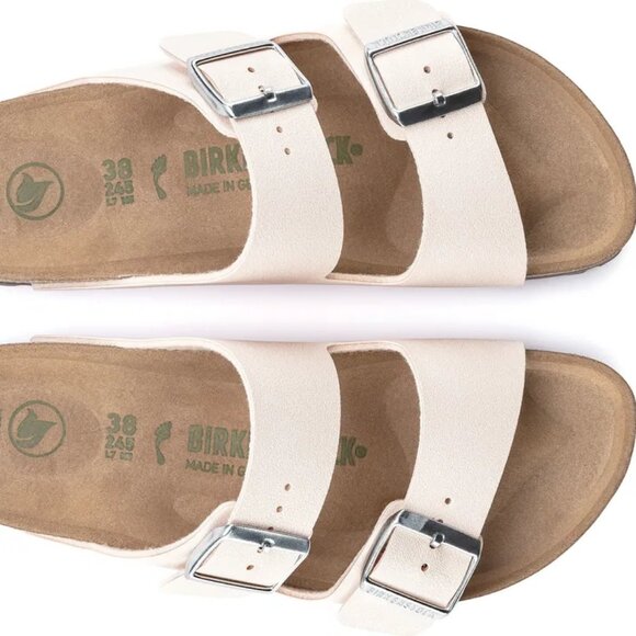 new Birkenstock Arizona Birko-Flor Double Strap Sandals in Light Rose - Picture 2 of 8